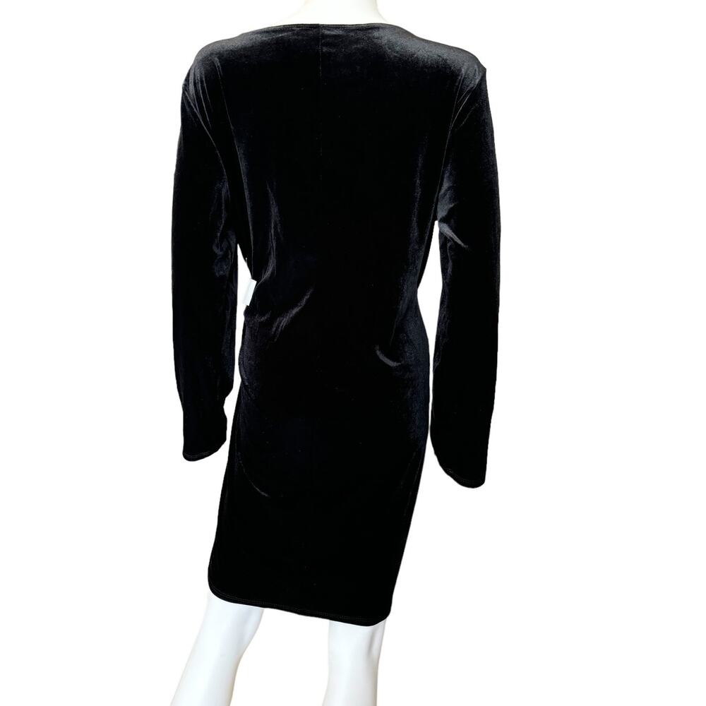New ~ TASH + SOPHIE ~ Faux Wrap Velvet Mini Dress Size XL - Picture 4 of 6